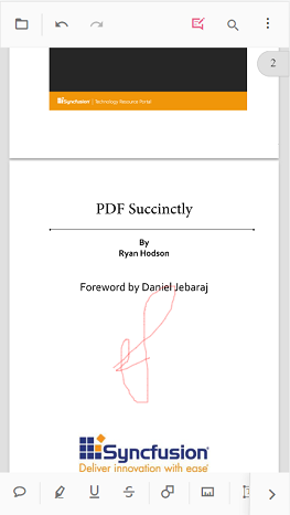 Ink annotation drawn on the page