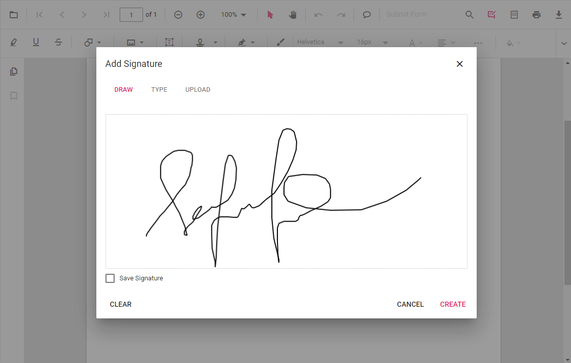 Draw the handwritten signature