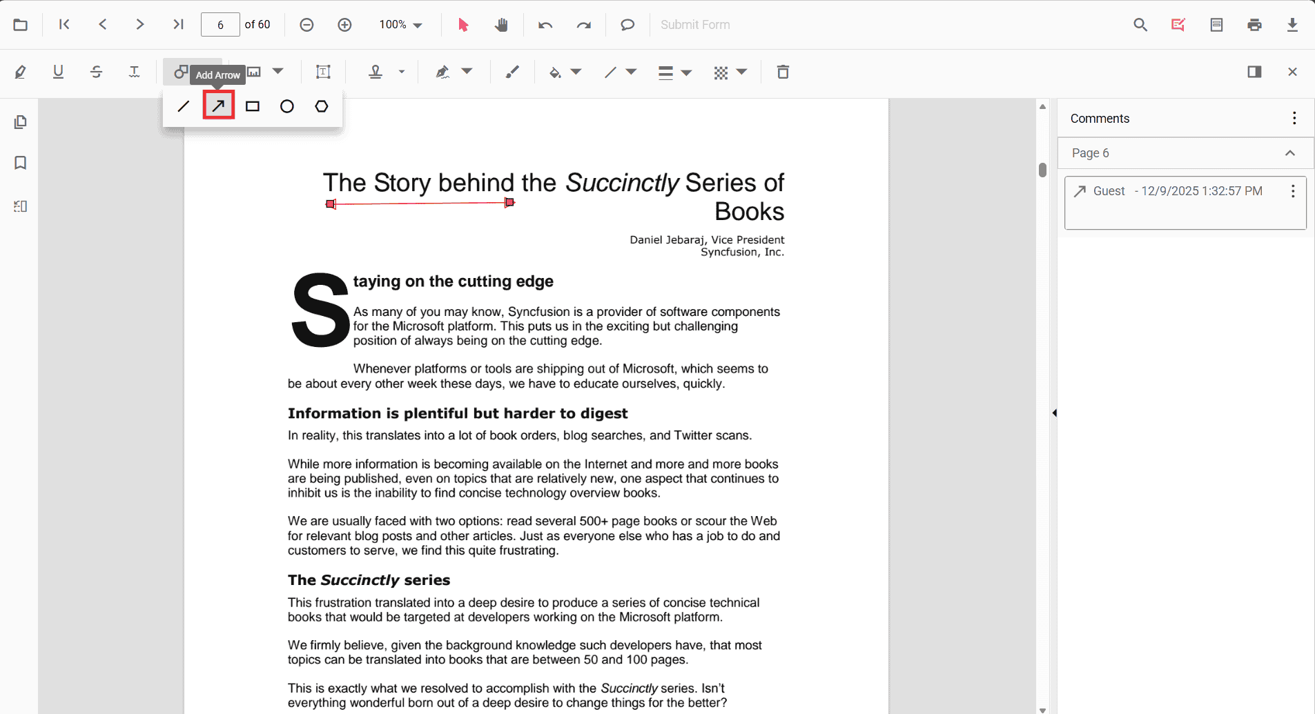Arrow annotations overview