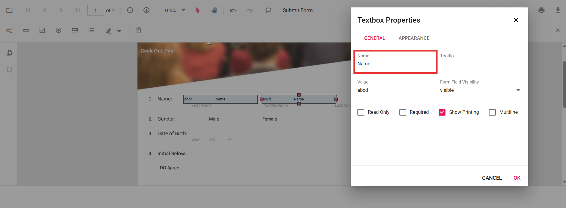Grouping textboxes with the same name