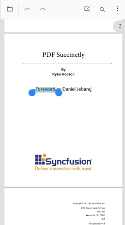 Select text for markup