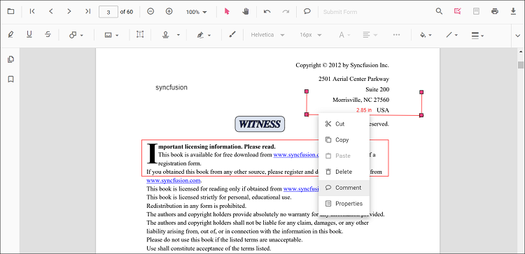 Adding comments to a sticky note annotation