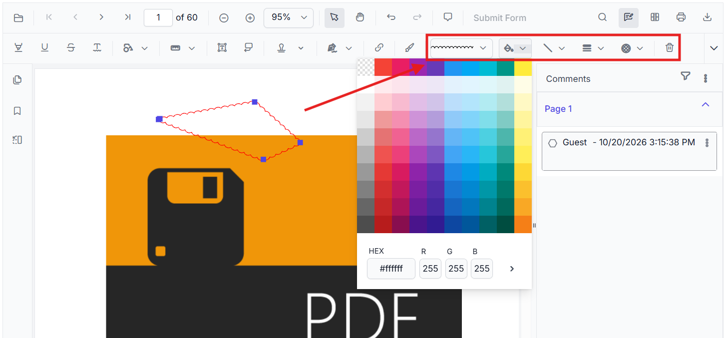 Cloud Annotation color picker