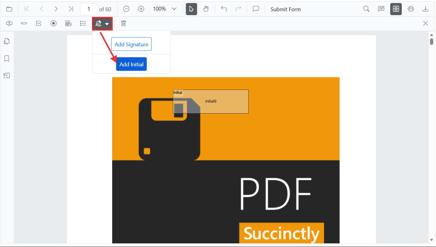 Initial field added from UI