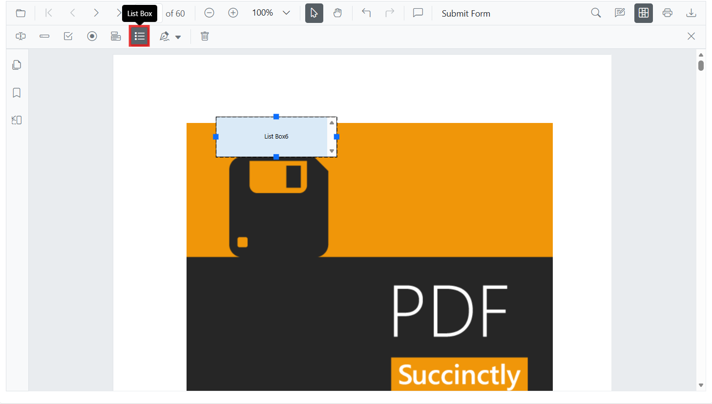 ListBox added from UI