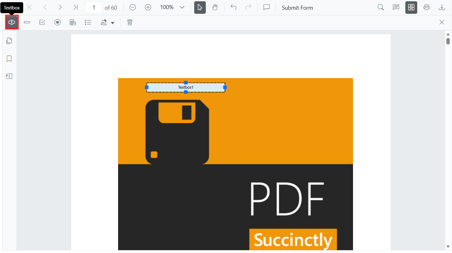 Textbox added from UI