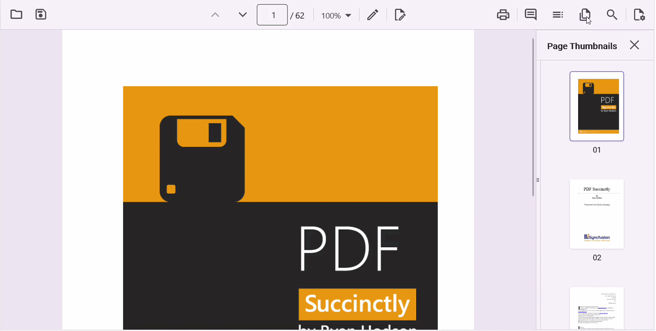 Thumbnail Page Navigation Demo