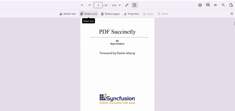 Redaction in desktop