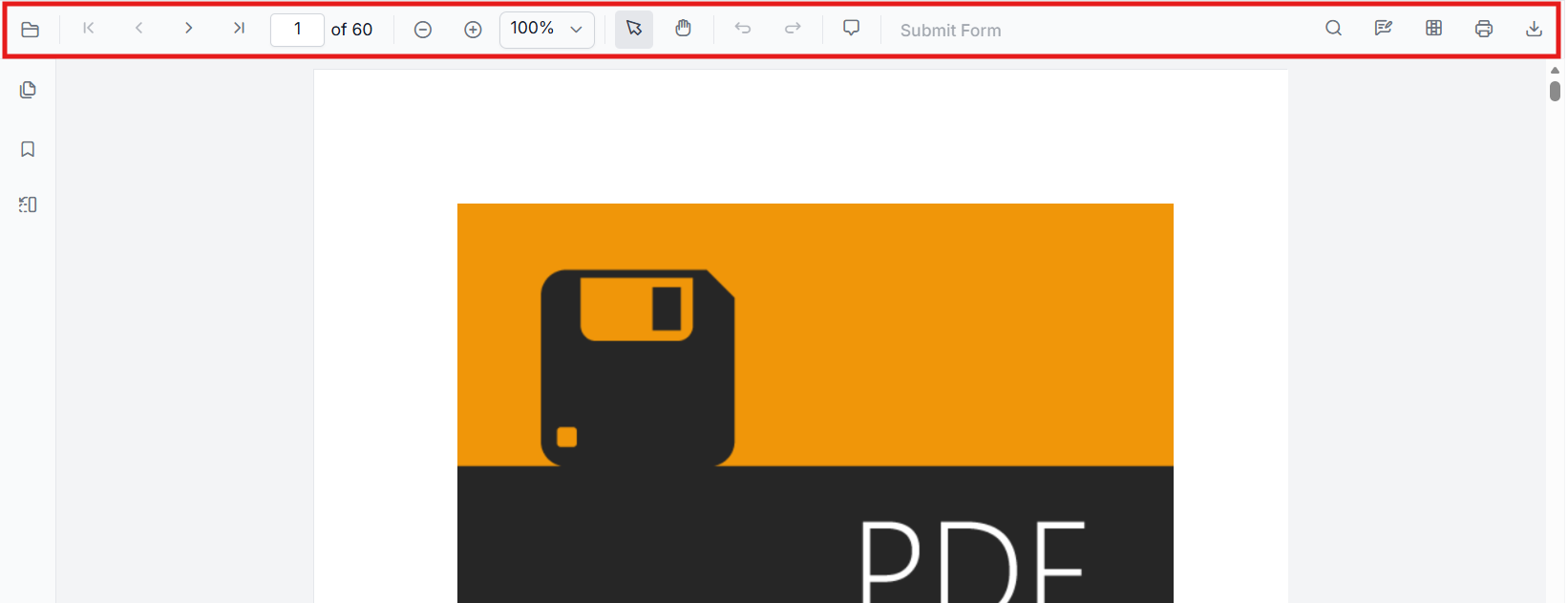 primary desktop toolbar