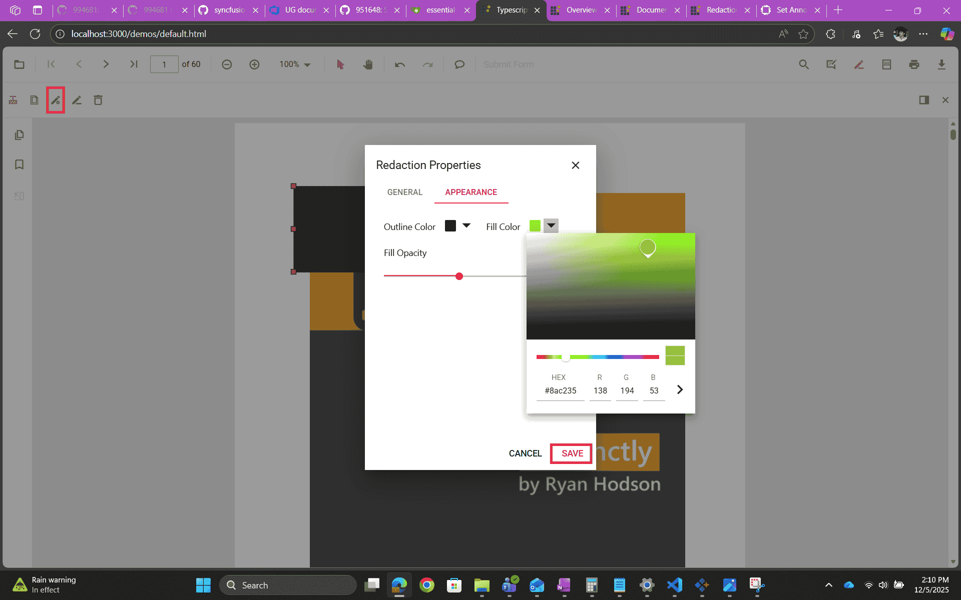 Appearance Tab Settings