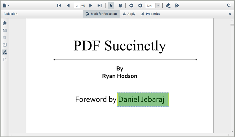 Redaction Marked