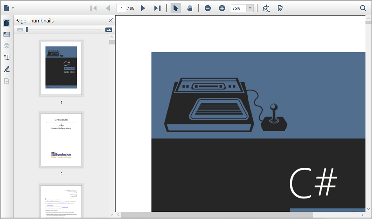 Thumbnail Navigation in WPF Pdf Viewer control | Syncfusion