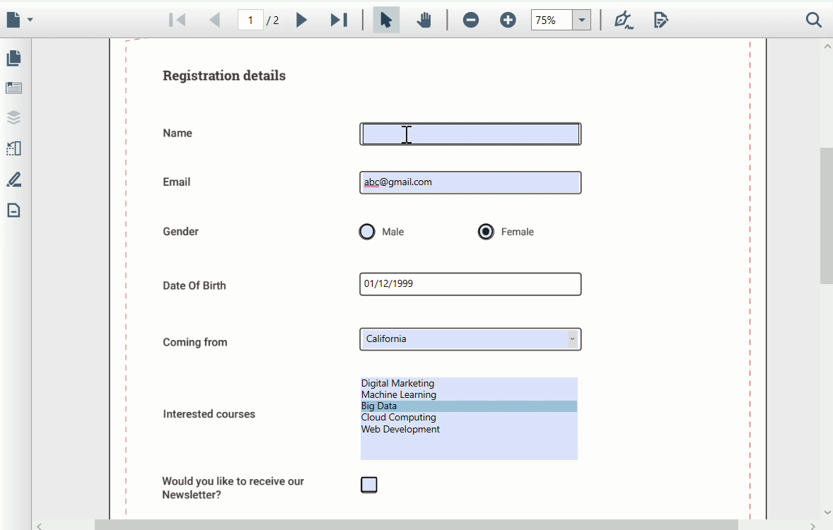 Modify Form fields