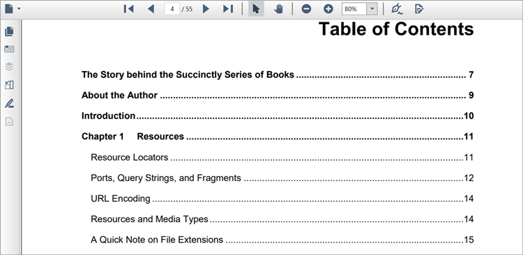 WPF PDF Viewer Table of contents