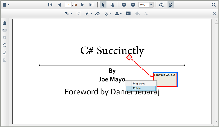 Text Callout Annotation