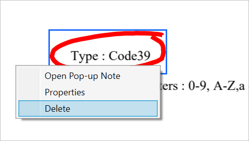 Ink deletion