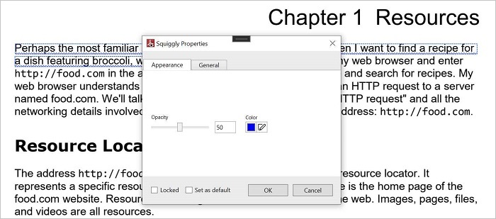 squiggly annotation
