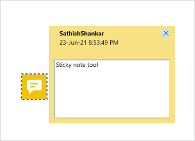 Open popup note