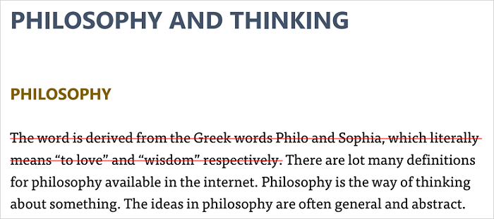 strikethrough annotation