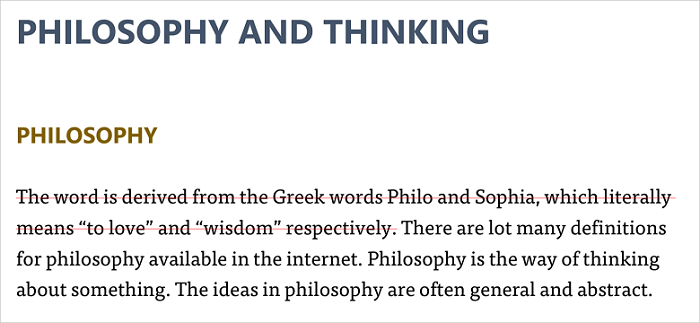 strikethrough annotation