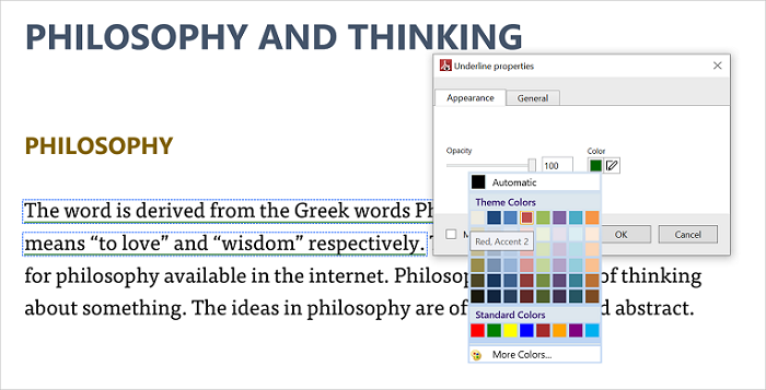 underline annotation