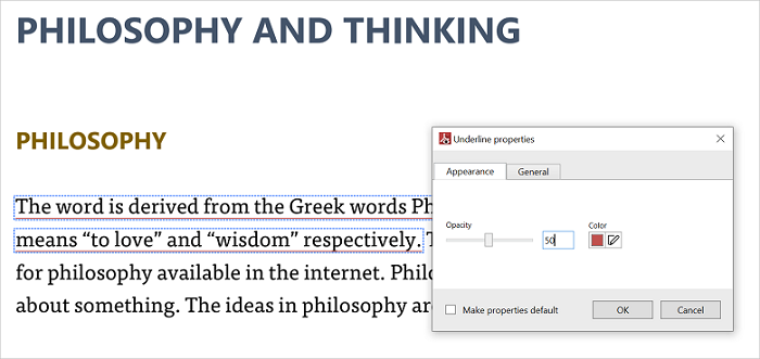 underline annotation