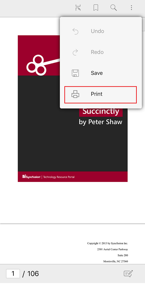 Print PDF file using SfPdfViewer