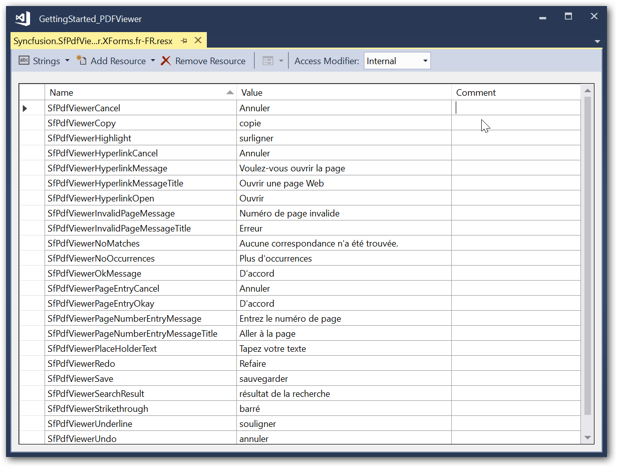 resx file of PDF viewer