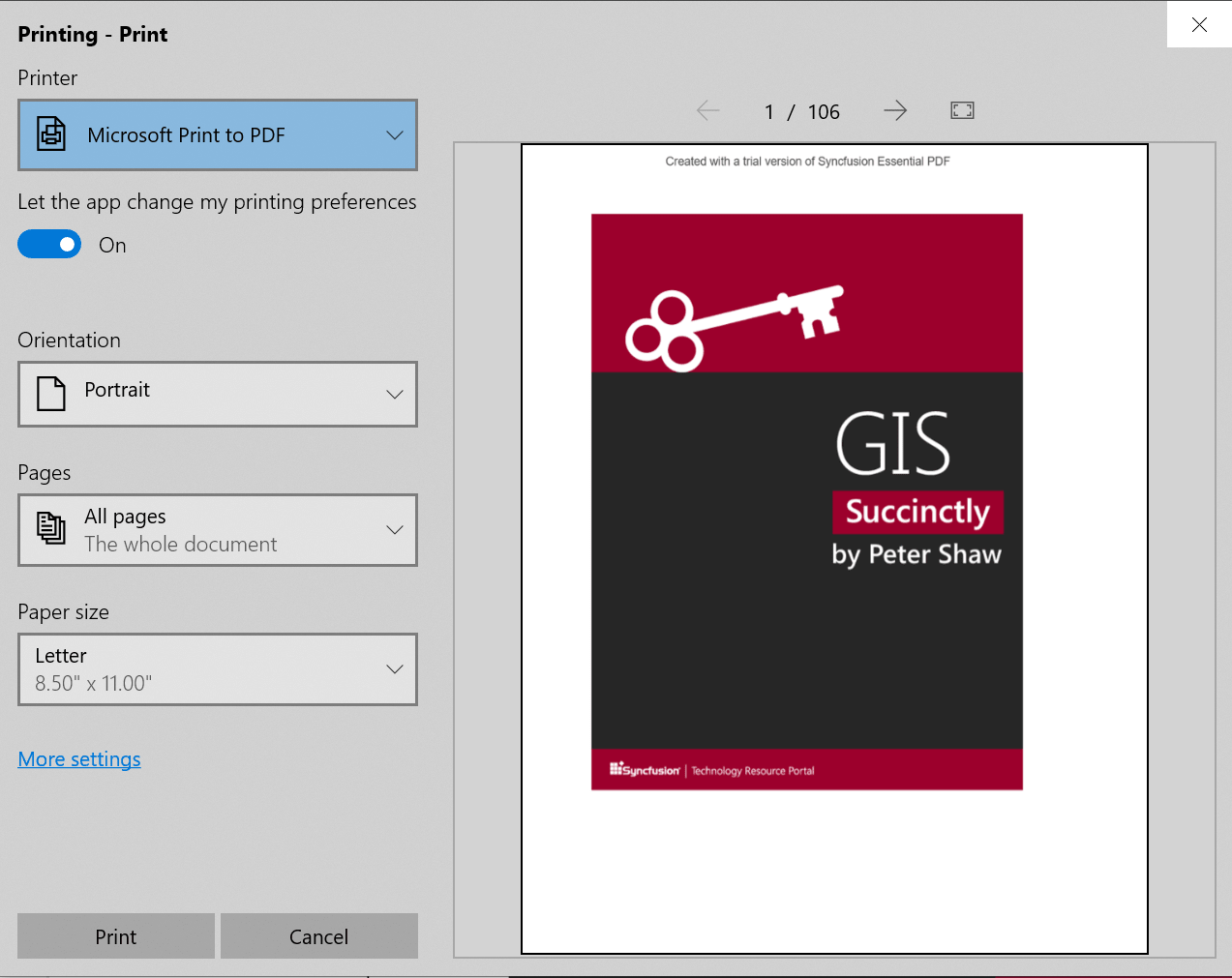 Customize the Print Previewer