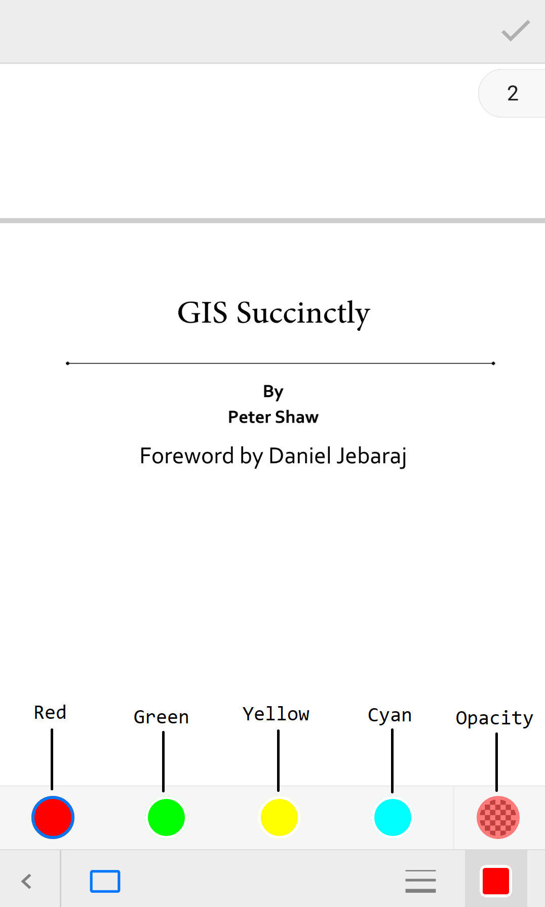 Color selection Toolbar