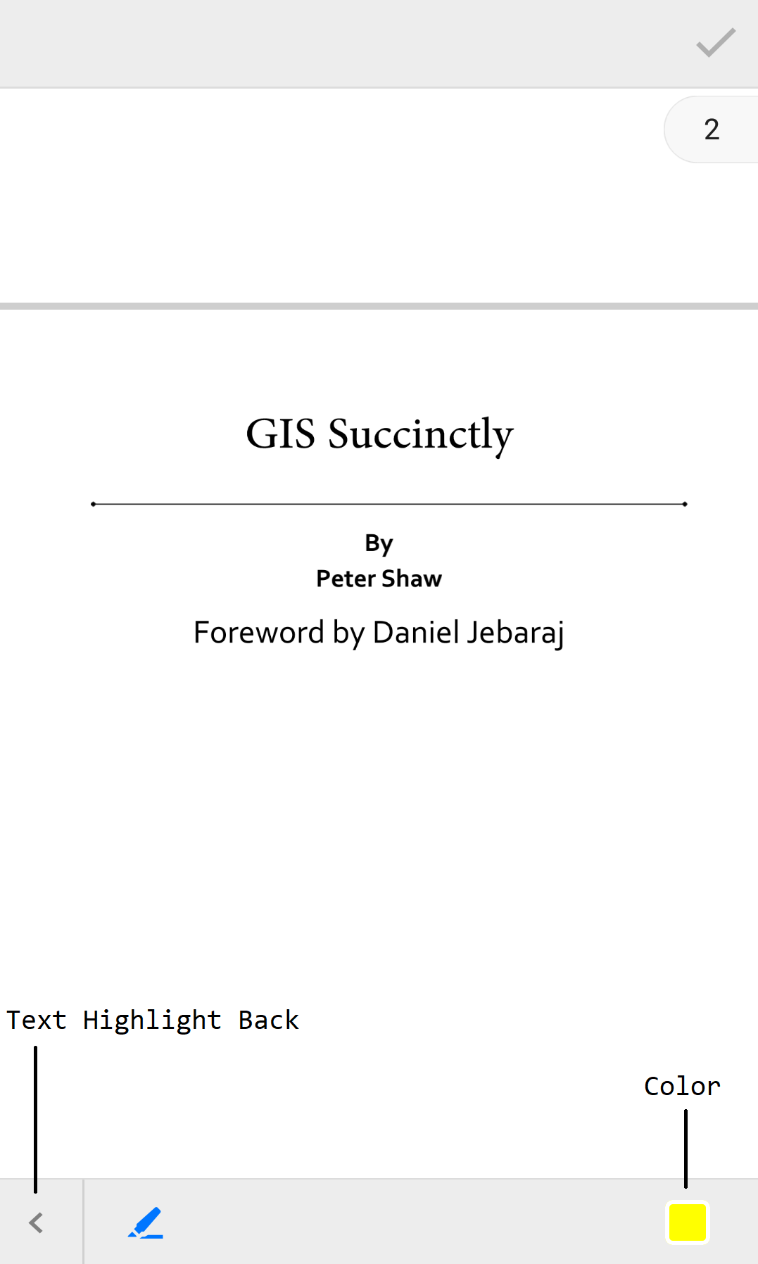 Highlight annotation Toolbar