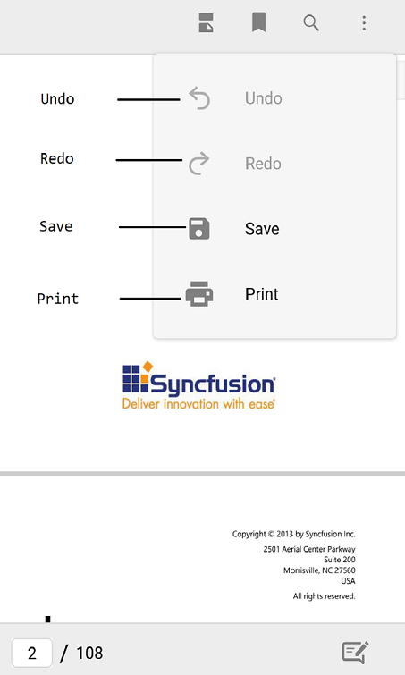 More options Toolbar