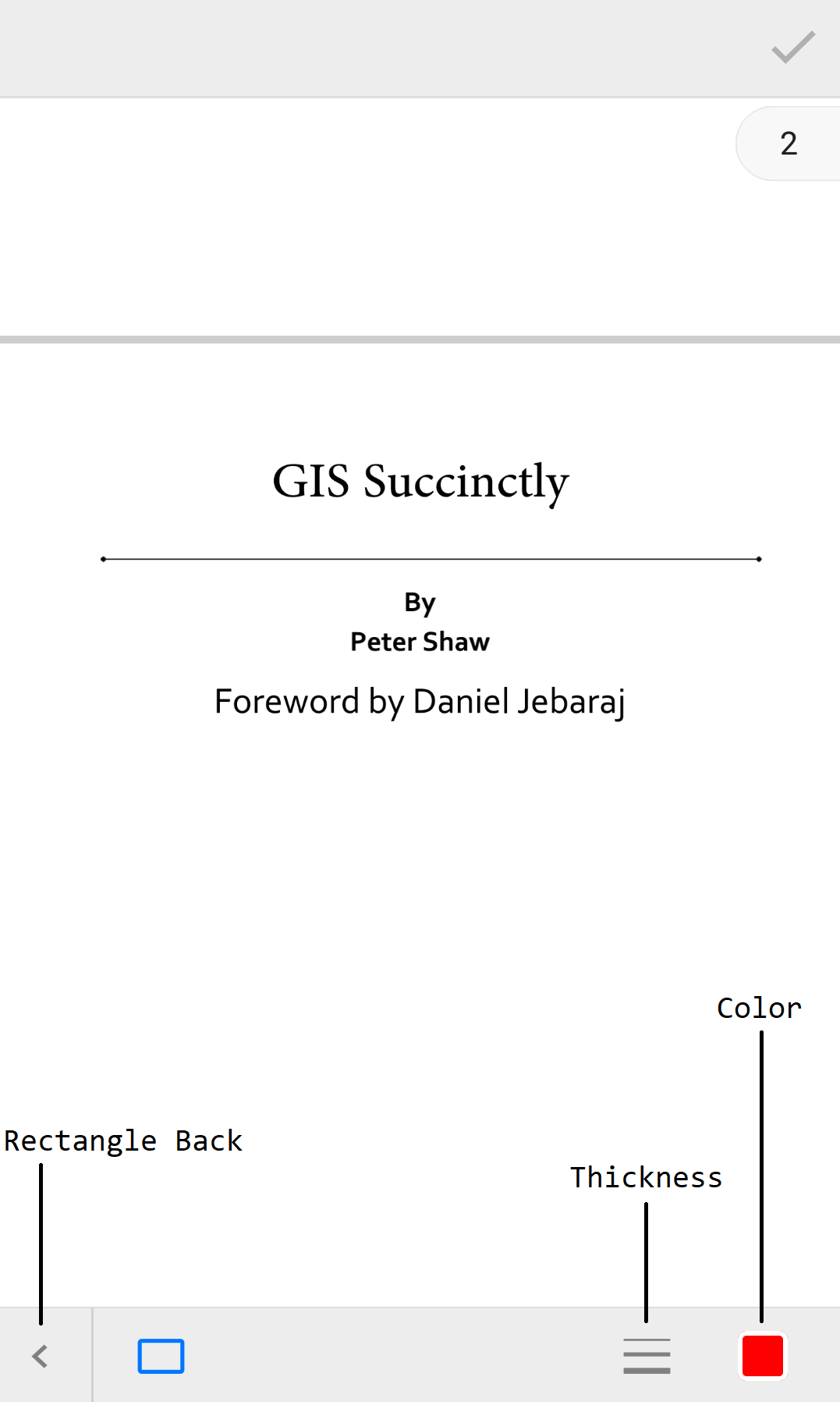 Rectangle annotation Toolbar