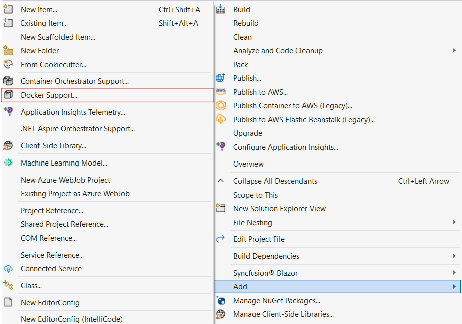 Add Docker support in project