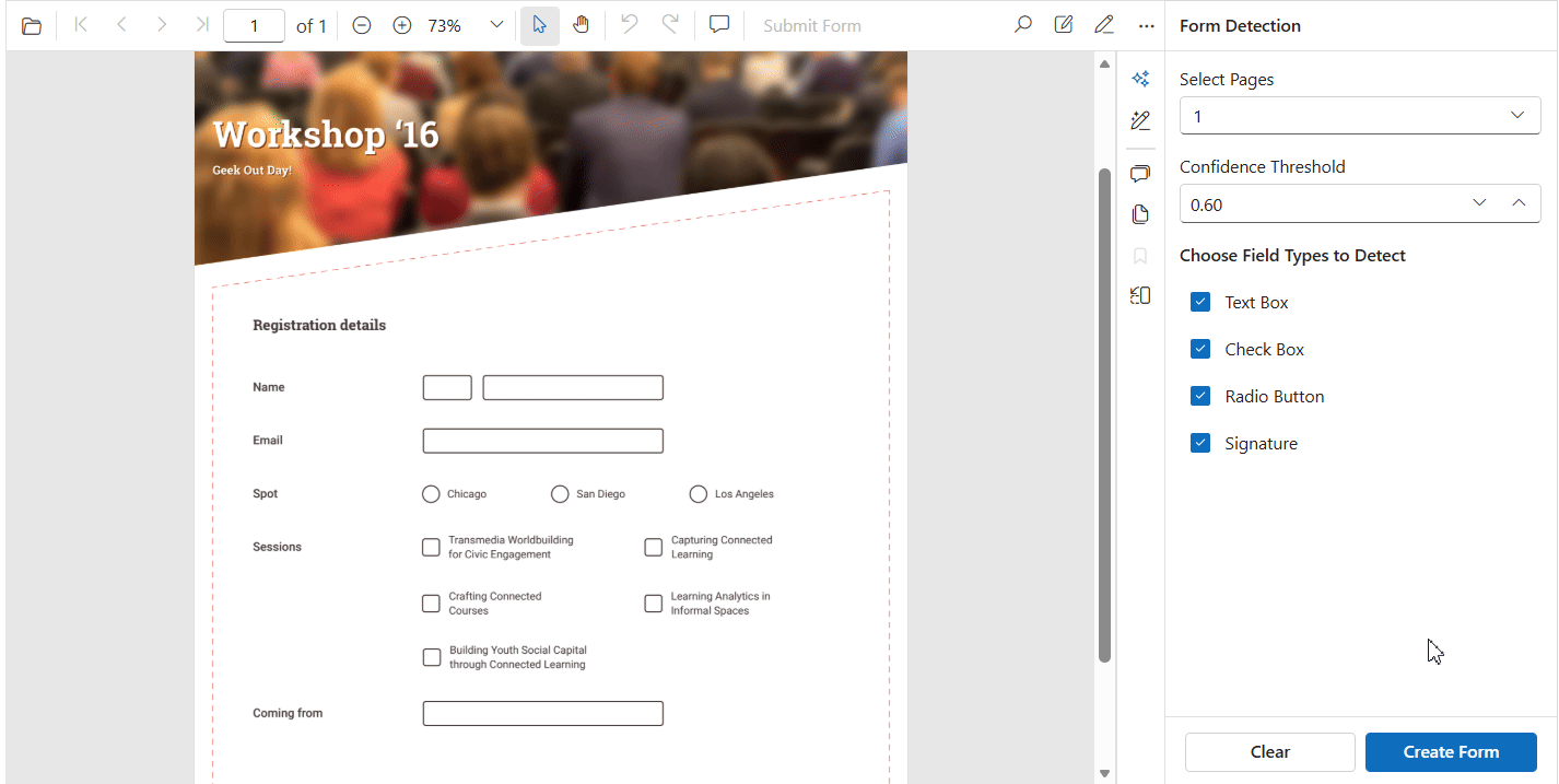 Smart Form Recognizer in action