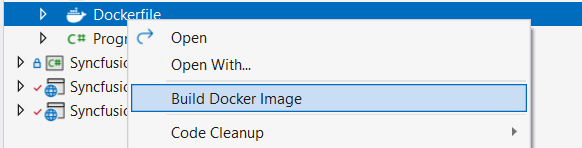 Build Dockerfile in IDE
