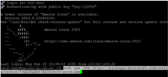 Install Microsoft package