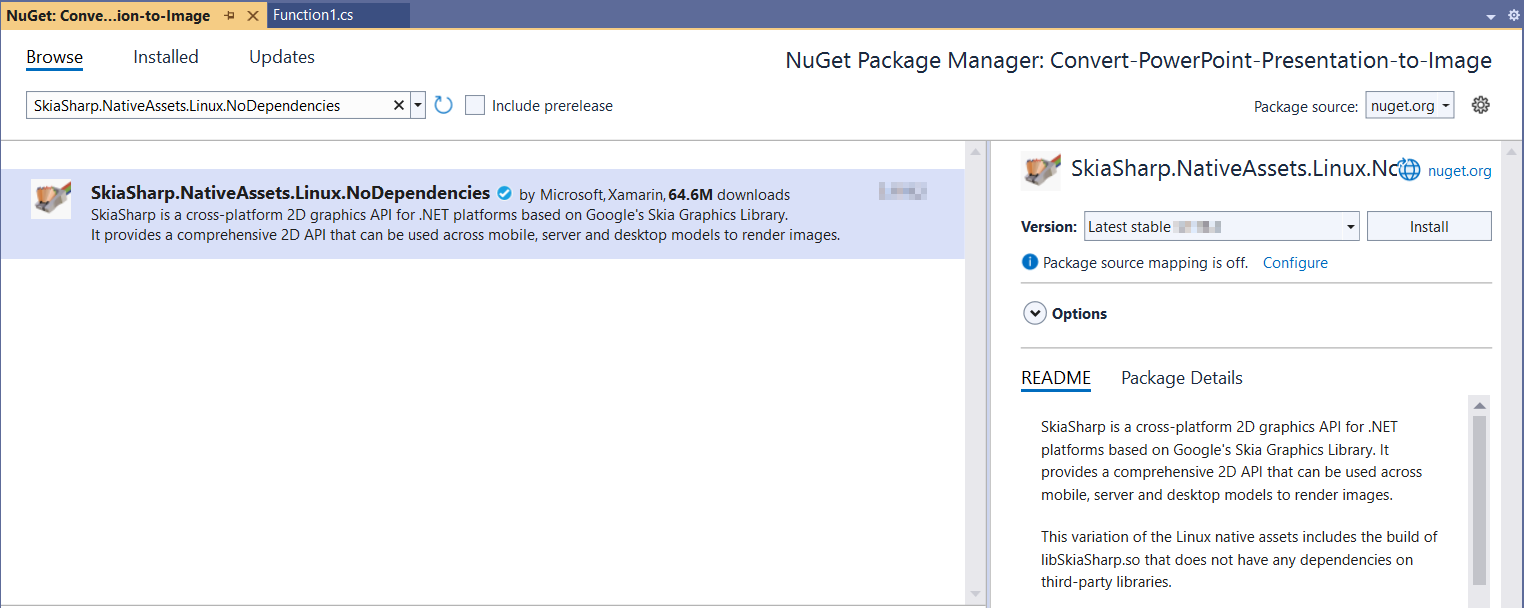 Install NuGet packages