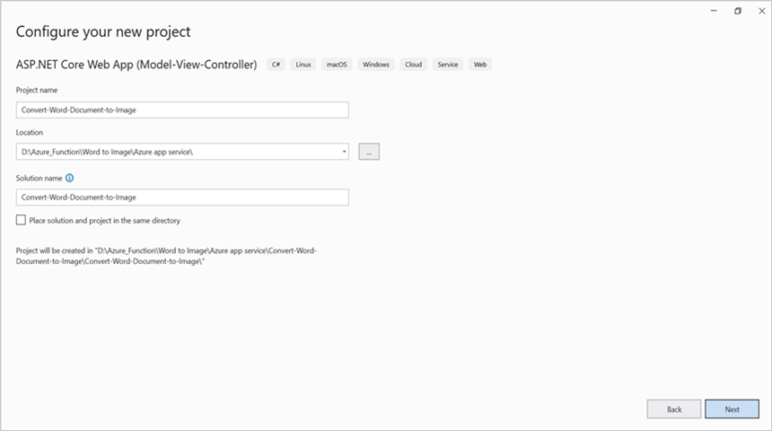 Configure your new project