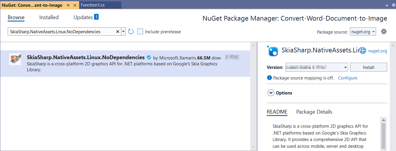 Install NuGet packages