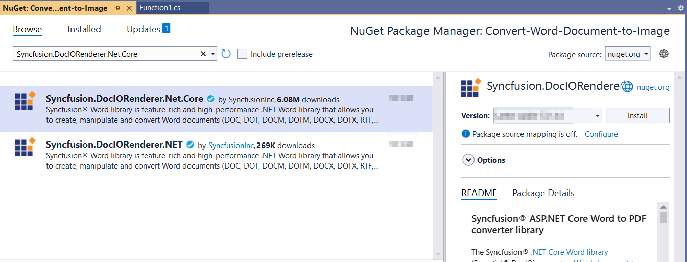 Install NuGet packages