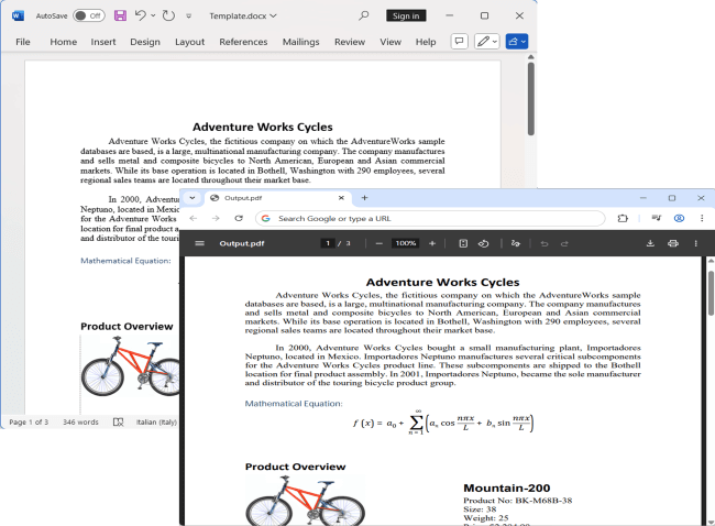 ASP .NET Core WEB API output Word document