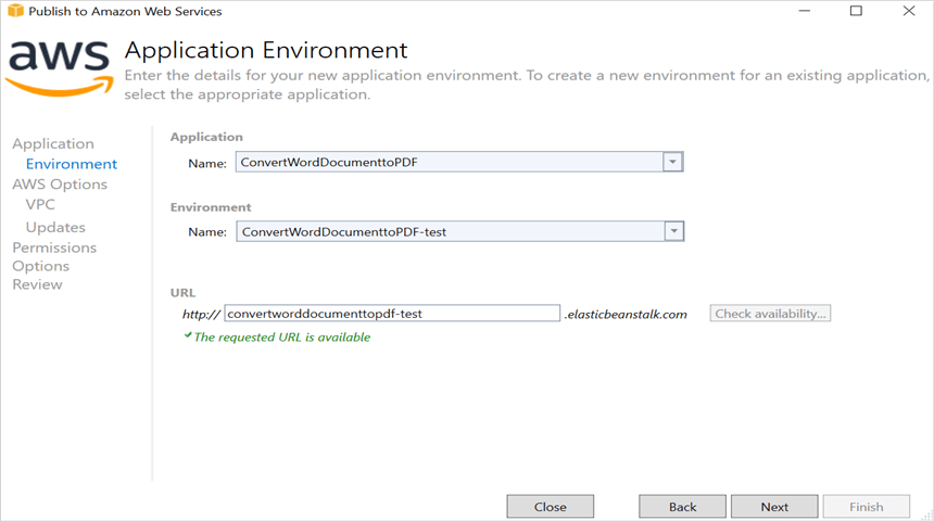 Application Environment in AWS Elastic Beanstalk