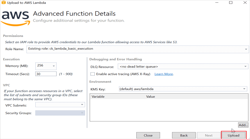 Advance Function Details