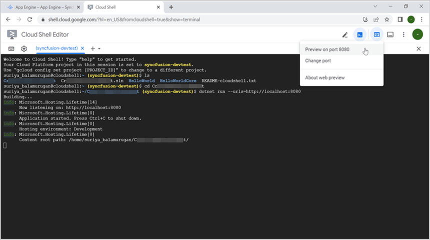 Verify the application is running properly