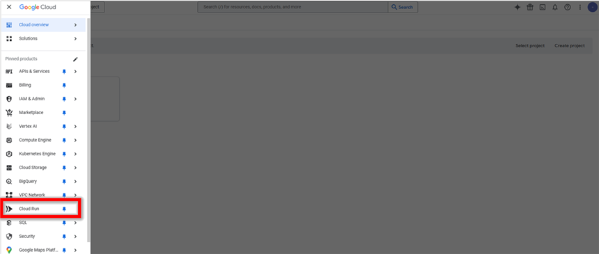 Access Google Cloud Console