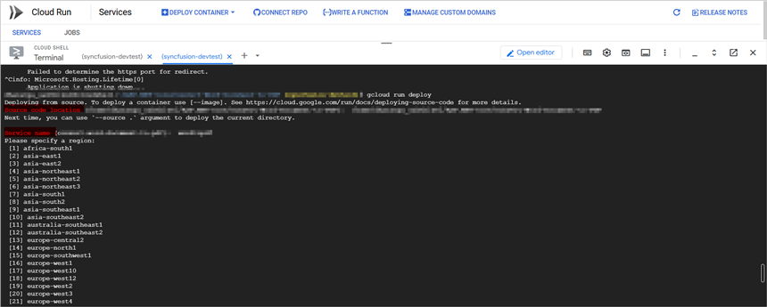 Provide deployment details