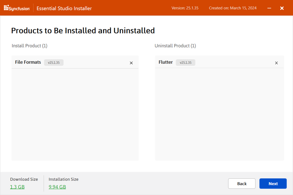 Summary install/uninstall