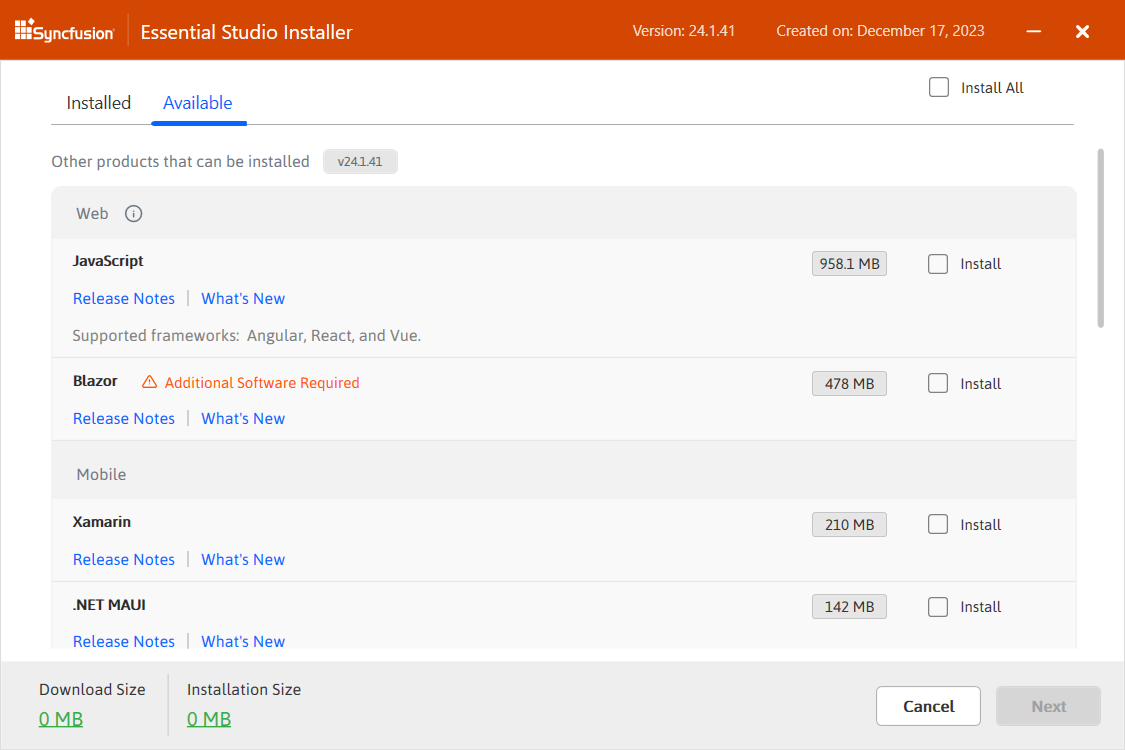 Platform Selection wizard Available