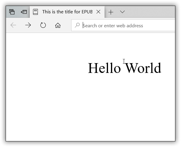 Create Title for EPUB file